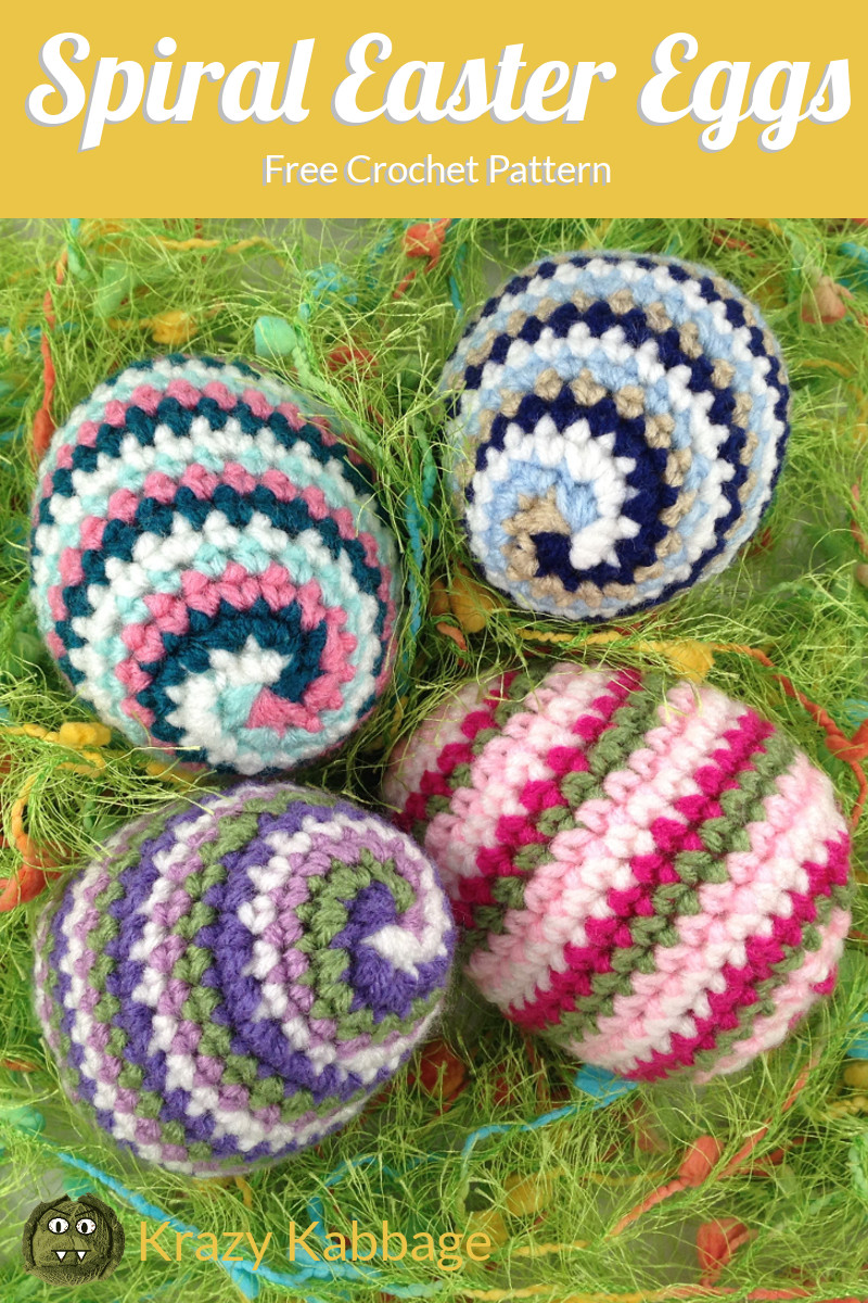 Crochet Spiral Easter Eggs – Krazy Kabbage