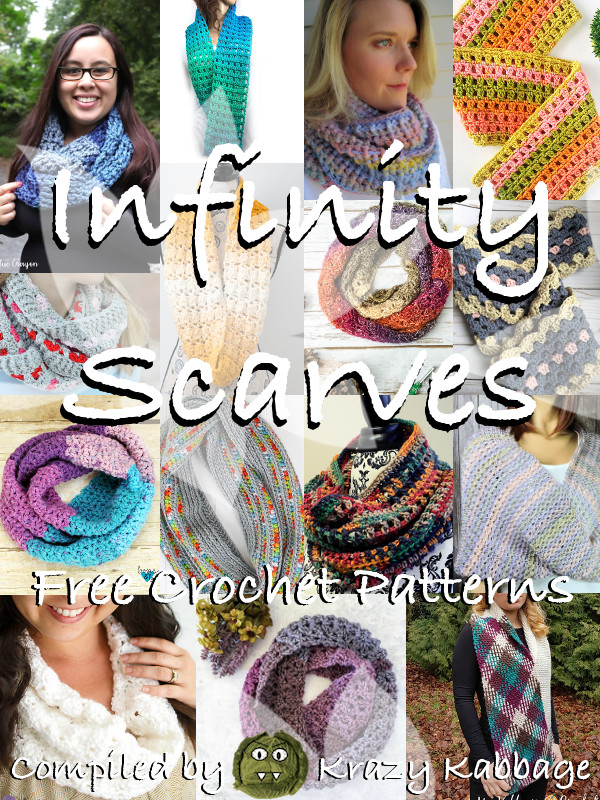 Infinity Scarf Free Crochet Patterns – Krazy Kabbage