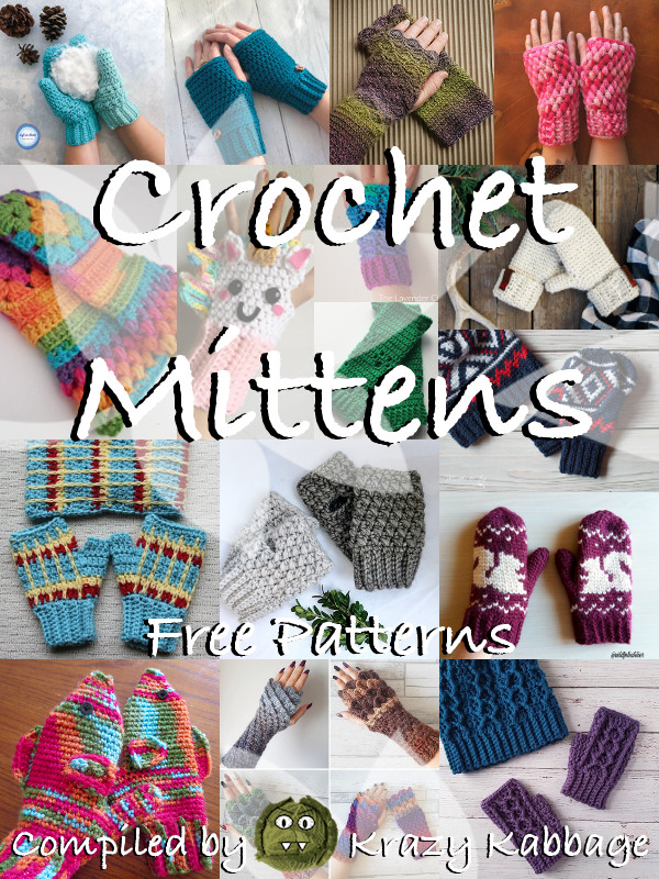 Crochet Mittens Free Patterns – Krazy Kabbage