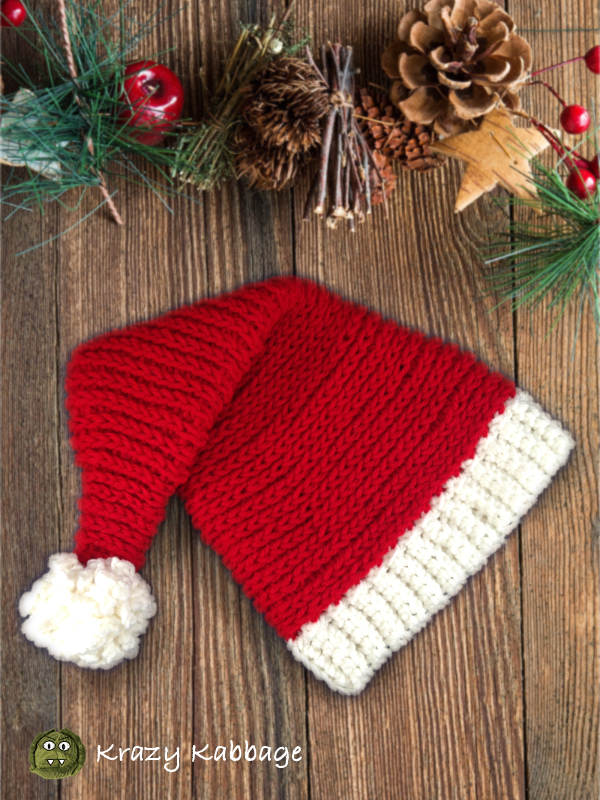 Christmas Crochet Knit Baby Photo Hat Green Red D3U7 