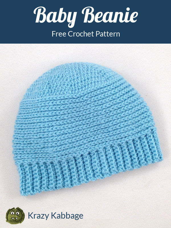Ribbed Baby Beanie Free Crochet Pattern – Krazy Kabbage