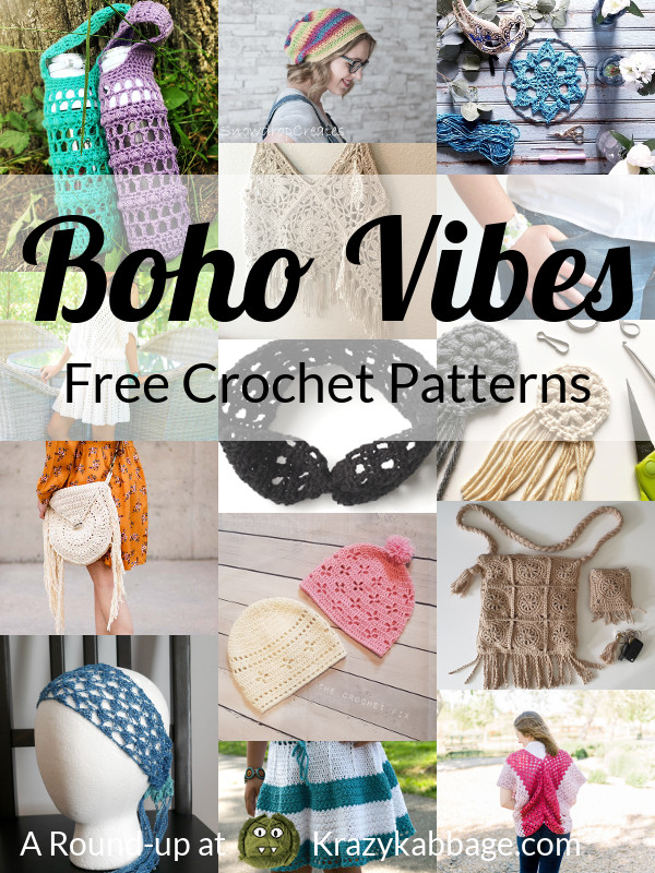 Boho Free Crochet Patterns – Krazy Kabbage