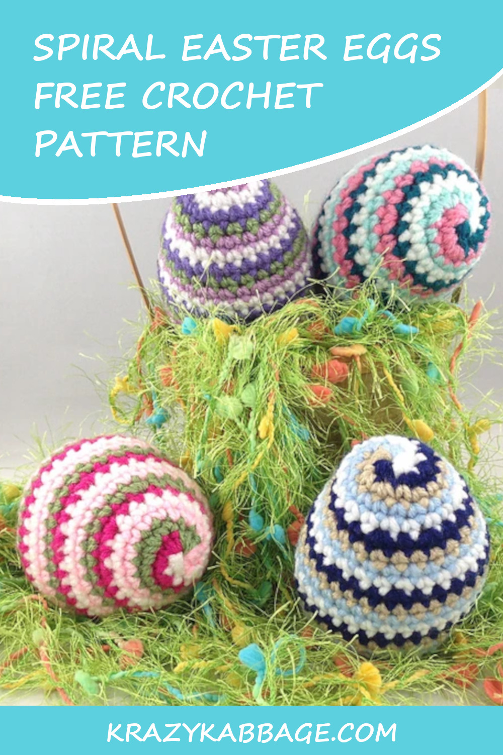 spiral easter eggs free crochet pattern spring – Krazy Kabbage